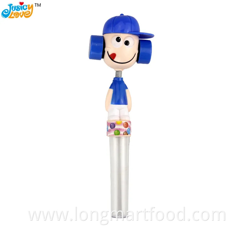 Hot Selling Plastic Funny Shake Head Clown Toy Sweet Candy